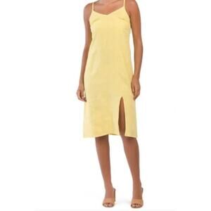 Rachel Zoe 100% Linen Yellow Dress, NWT, Size 4